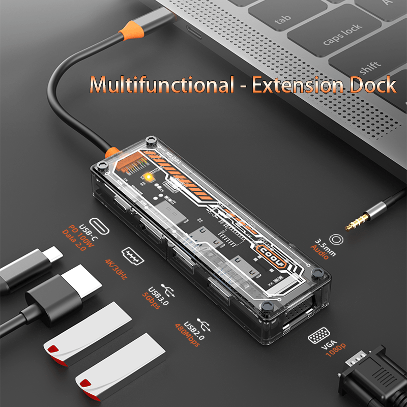 Docking Station Usb C - MacBook Pro/Air için 6'sı 1 arada