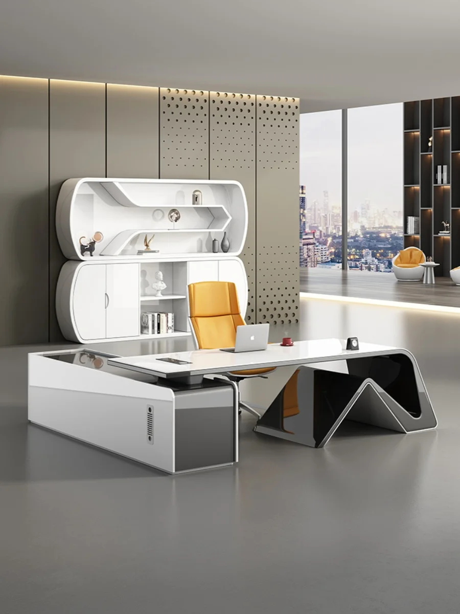 Office Technology Administration - N19 Teknoloji Boya Ofis Masası Patron