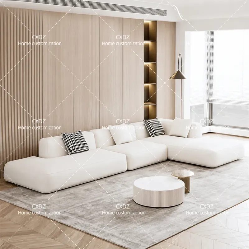 Tech Office Reception - İskandinav Modern Minimalist L Şeklinde Köşe
