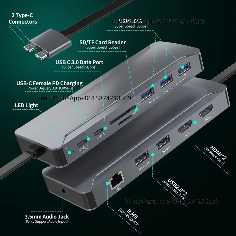 Çok Satan Çift Ekranlı Tip C - - Docking Station Usb C incelemesi ve fiyatı