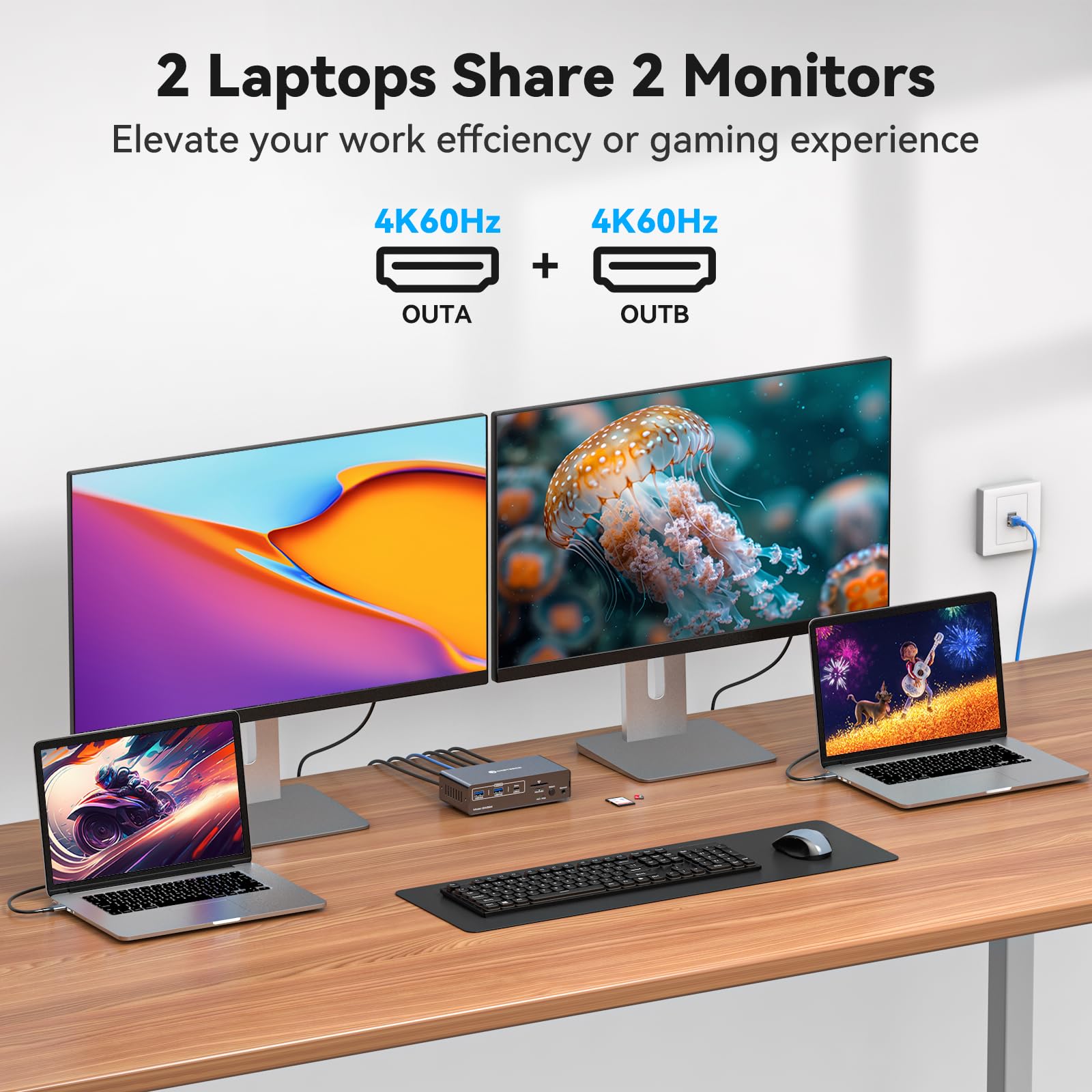 USB C KVM Anahtarı 2 Monitör 2 - Docking Station Usb C incelemesi ve fiyatı